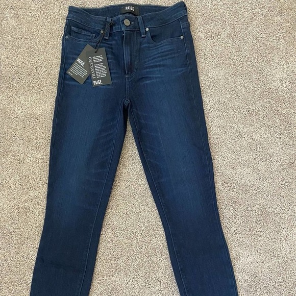 NWT! PAIGE sz 25 Hoxton Crop Transcend High Rise Lisbon Skinny ANKLE - Picture 2 of 7
